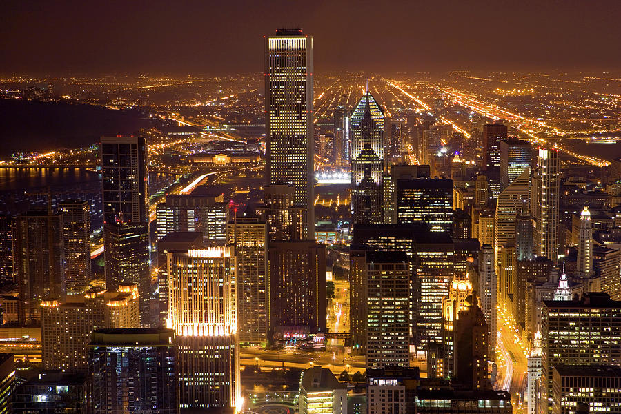 Cityscape Of Downtown Chicago Photograph by Allan Baxter