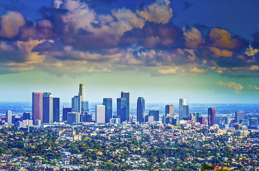 Cityscape  Of Los Angeles Photograph by Albert Valles