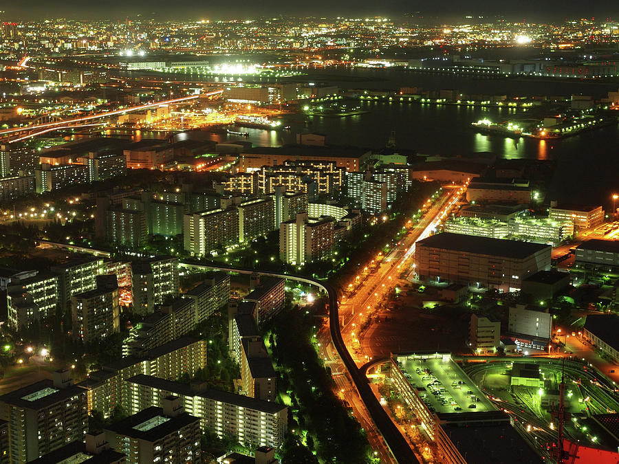 Cityscape Of Osaka Photograph by Tetsuhiro Kikuchi
