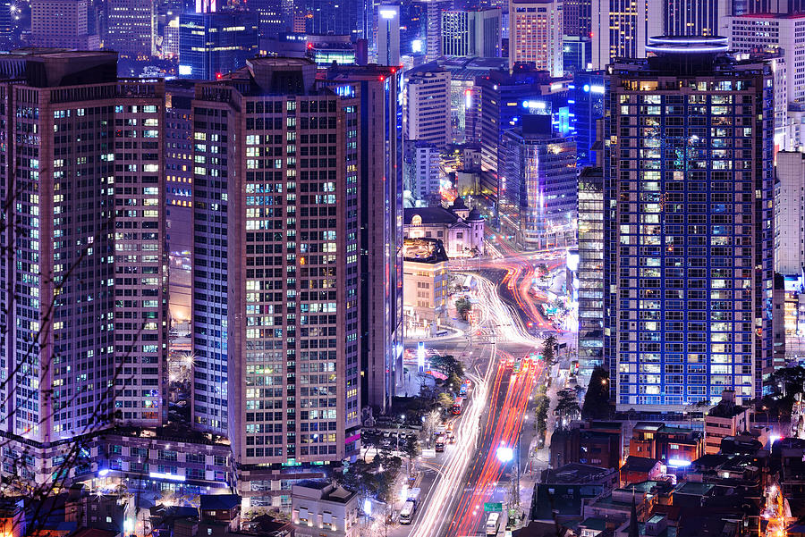 Architecture Photograph - Cityscape Of Seoul, South Korea by Sean Pavone