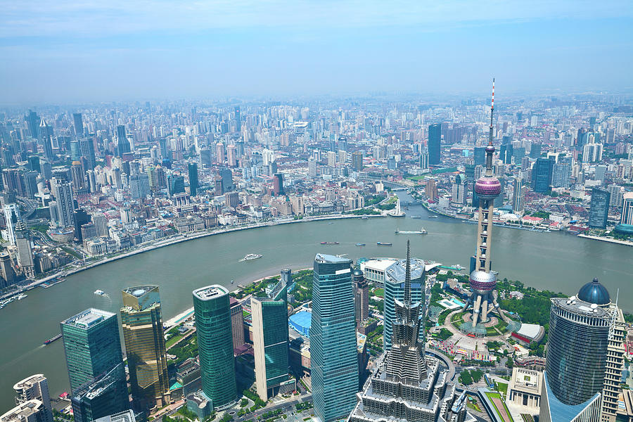 Cityscape Of Shanghai Photograph by Ithinksky
