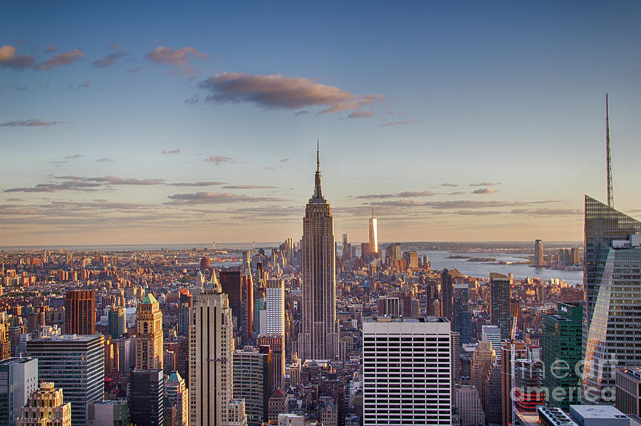 Cityscape With Rockefeller Center At Photograph by Daniel Sonnleitner