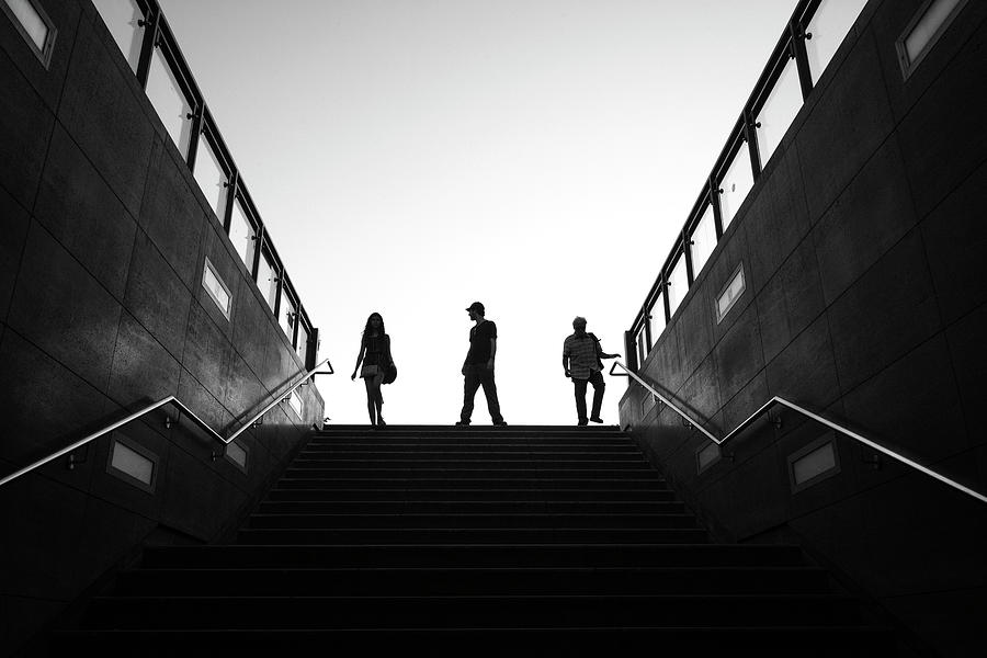 Black And White Photograph - Citysilhouttes-11 by Moises Levy