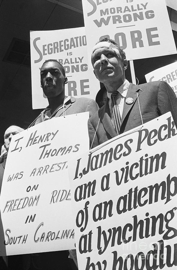 Civil Rights Picket Line At Port Photograph by Bettmann