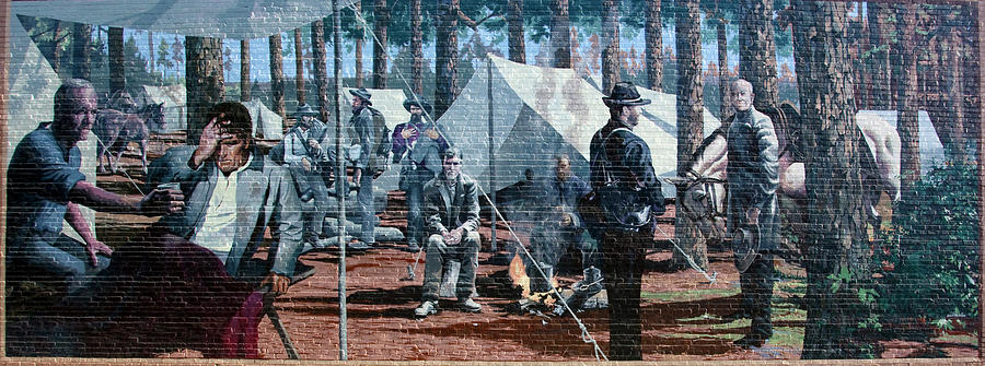 Civil War Encampment Mural Painting by Carol Highsmith