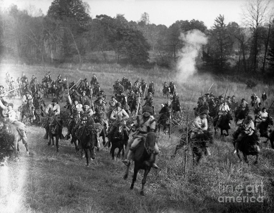 Washington D.c. Photograph - Civil War Raid Reenactment by Bettmann
