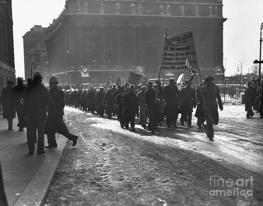 Civil Works Administration Protest Photograph by Bettmann