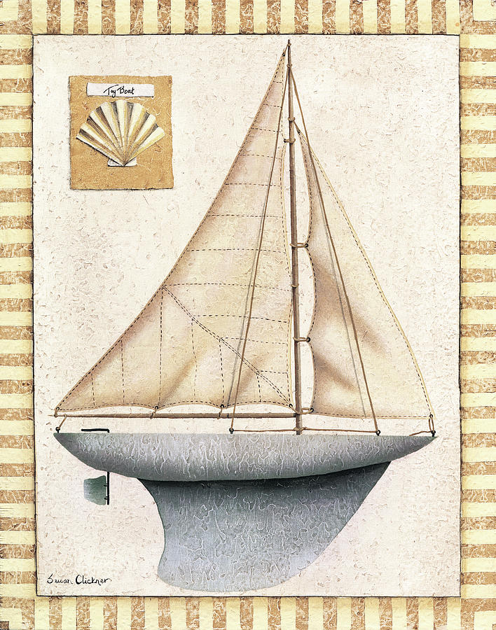 Nautical Painting - Ck061 - Sailboat by Susan Clickner
