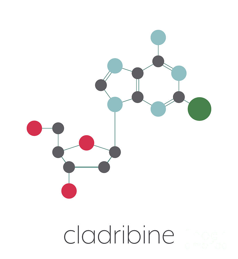 Cladribine Cancer Drug Molecule Photograph by Molekuul/science Photo Library