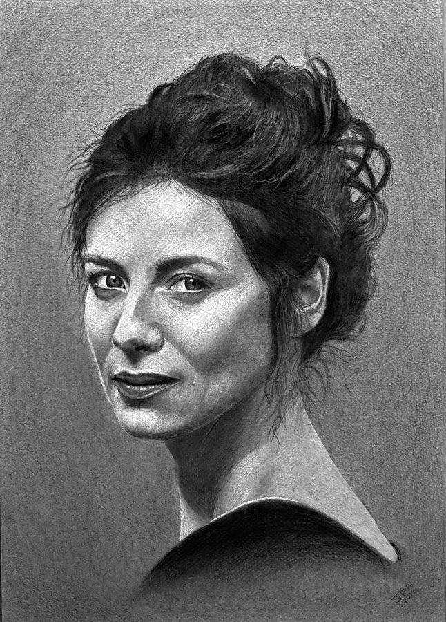 Claire Fraser Drawing by JPW Artist - Fine Art America