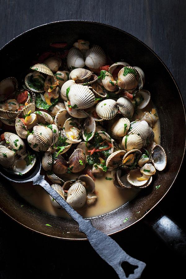 Clams In Herb Sauce Photograph by Malgorzata Stepien
