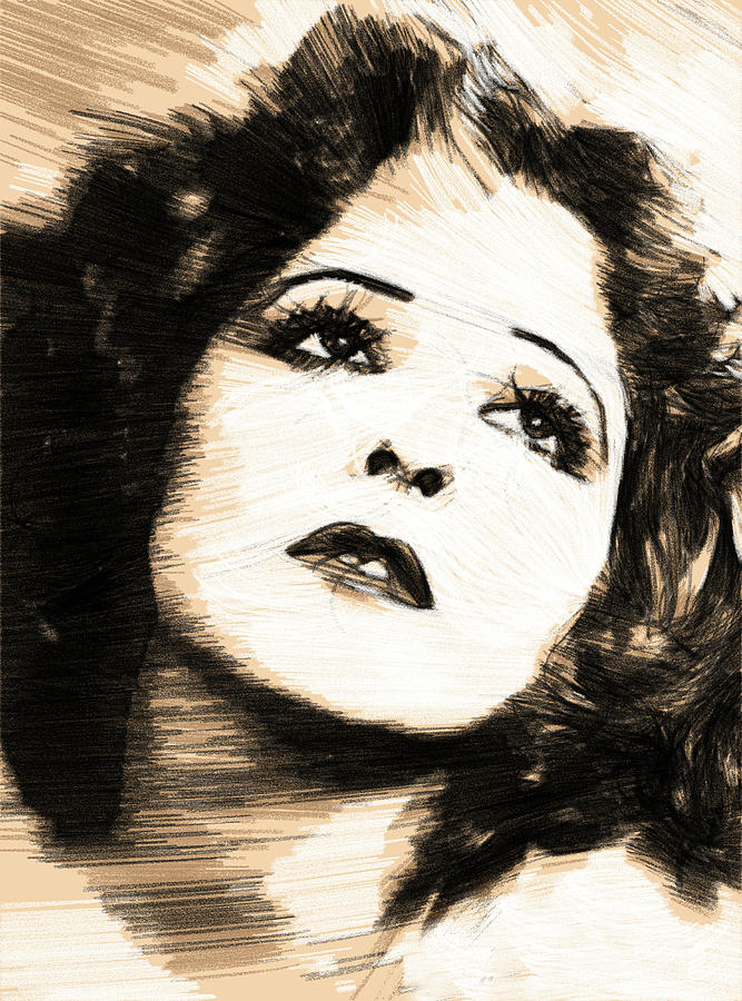 Clara Drawing - Clara Bow It Girl 2 by Steve K Clara Drawing - Clara Bow It Girl 2 by Steve K