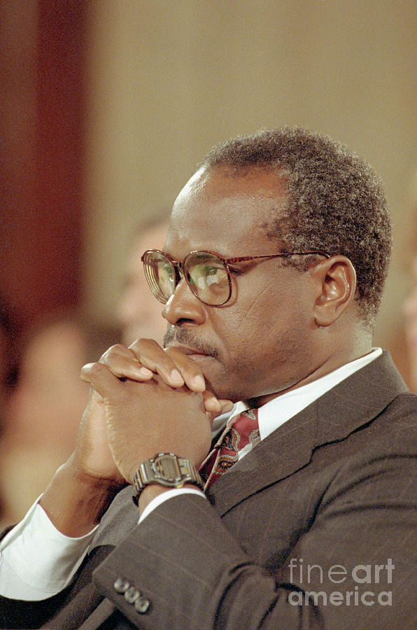Clarence Thomas Attending Hearing Photograph by Bettmann Clarence Thomas Attending Hearing Photograph by Bettmann