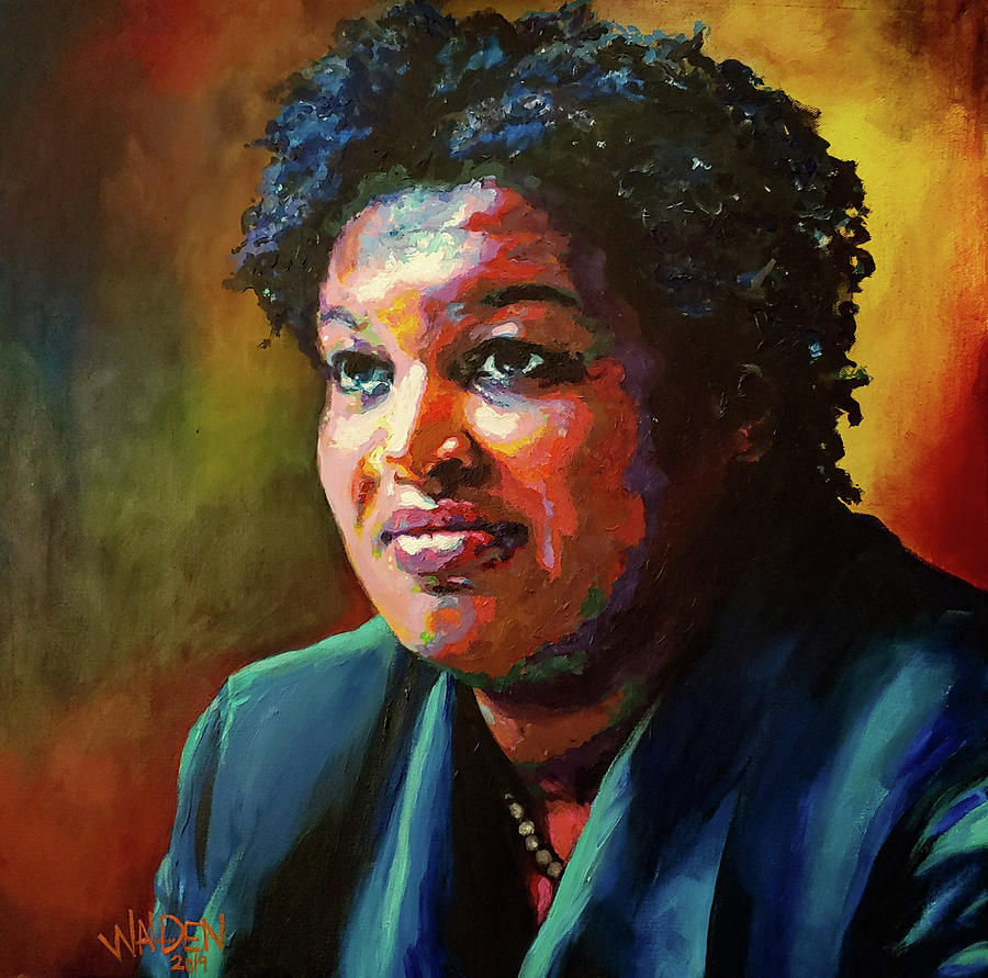 Hero Painting - Stacey Abrams Clarity by Rochelle Walden