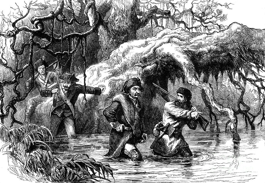 Clark And His Soldiers Crossing Drawing by Print Collector