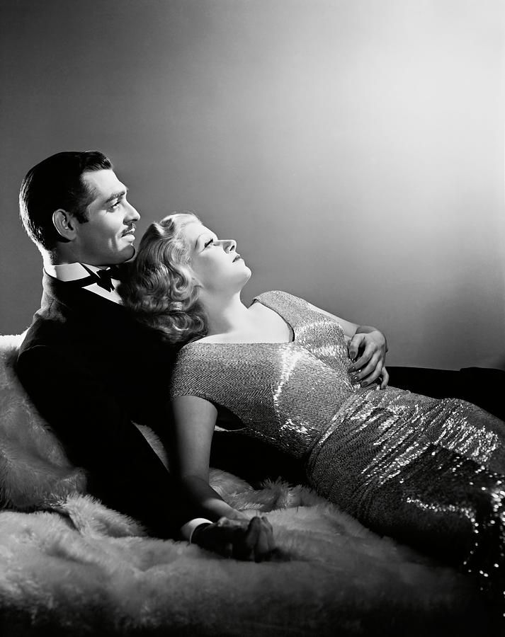 CLARK GABLE and JEAN HARLOW in SARATOGA -1937-. Photograph by Album