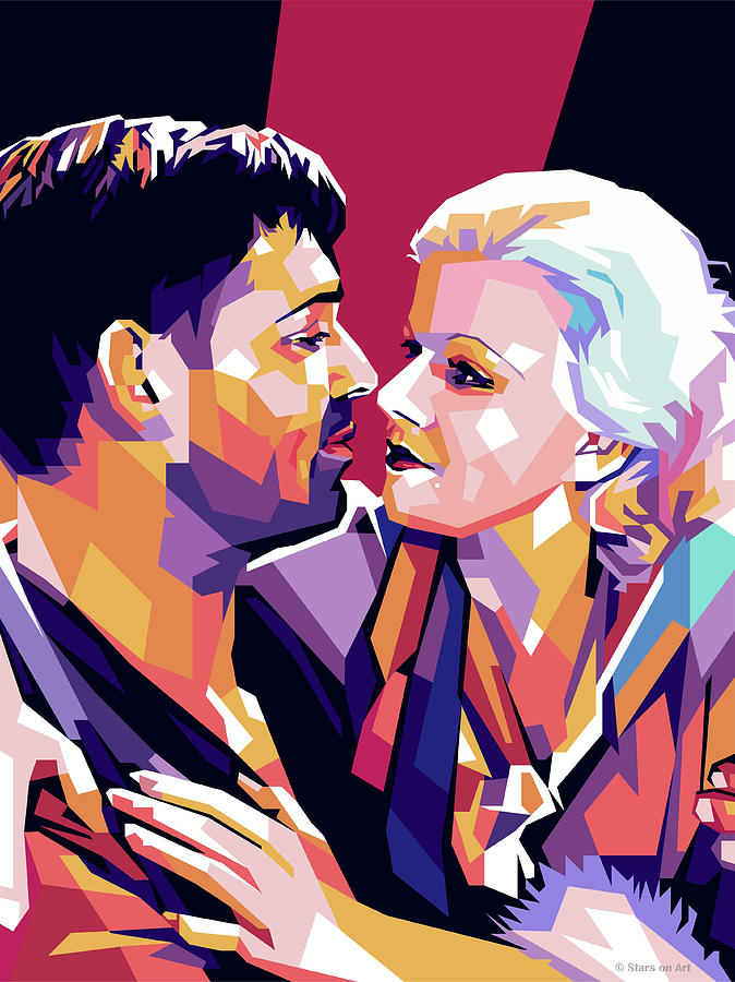 Clark Gable and Jean Harlow Digital Art by Movie World Posters
