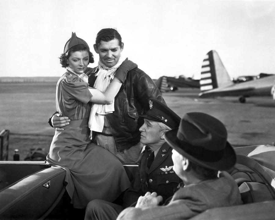 Clark Gable And Myrna Loy Looking At Samuel S. Hinds Photograph by ...