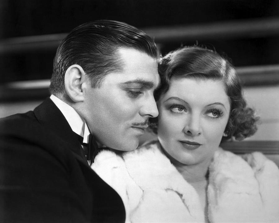 Clark Gable Embracing Myrna Loy Photograph by Globe Photos - Fine Art ...