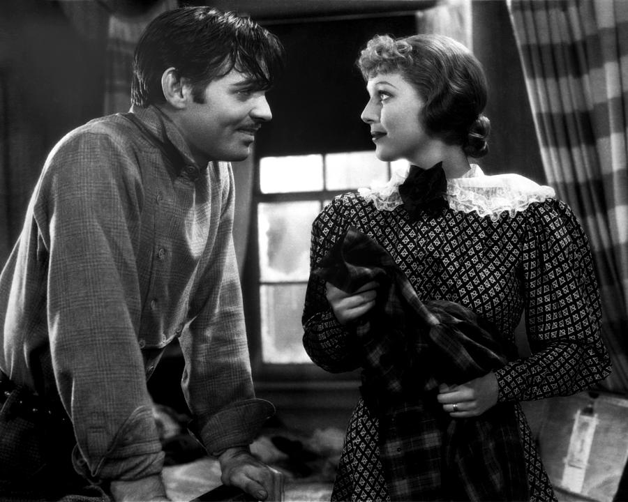 Clark Gable Talking With Loretta Young Photograph by Globe Photos ...