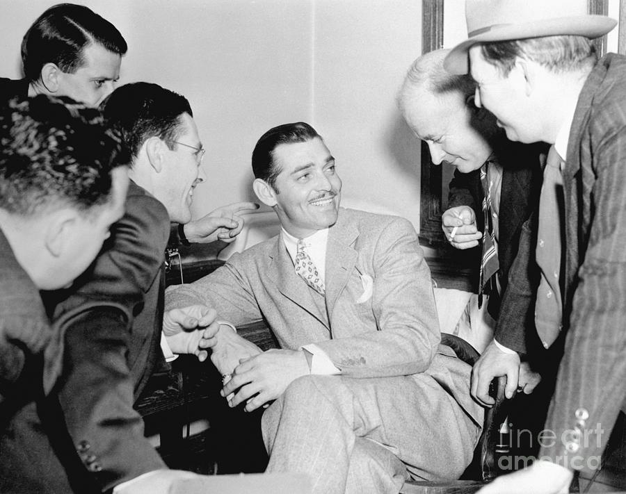 Clark Gable Talking With Reporters Photograph by Bettmann