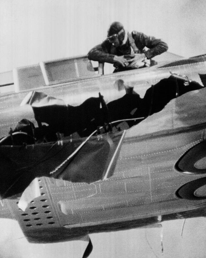 Clark Glabe Sitting In Airplane Photograph by Globe Photos - Fine Art ...