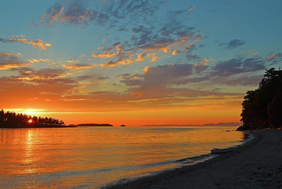 Monica pause overskridelsen Clark Island Sunset Photograph by Curt Remington - Pixels