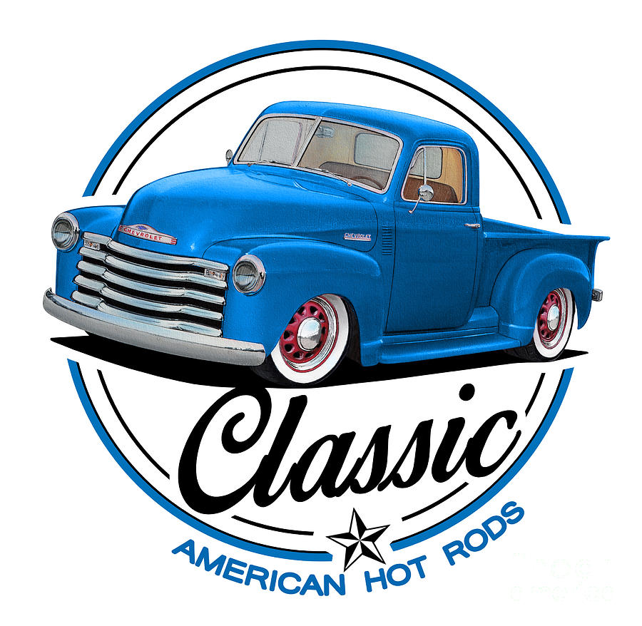 Vintage Mixed Media - Classic American Hot Rod by Paul Kuras