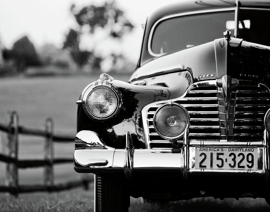 Black And White Photograph - Classic Car I Crop by Aledanda