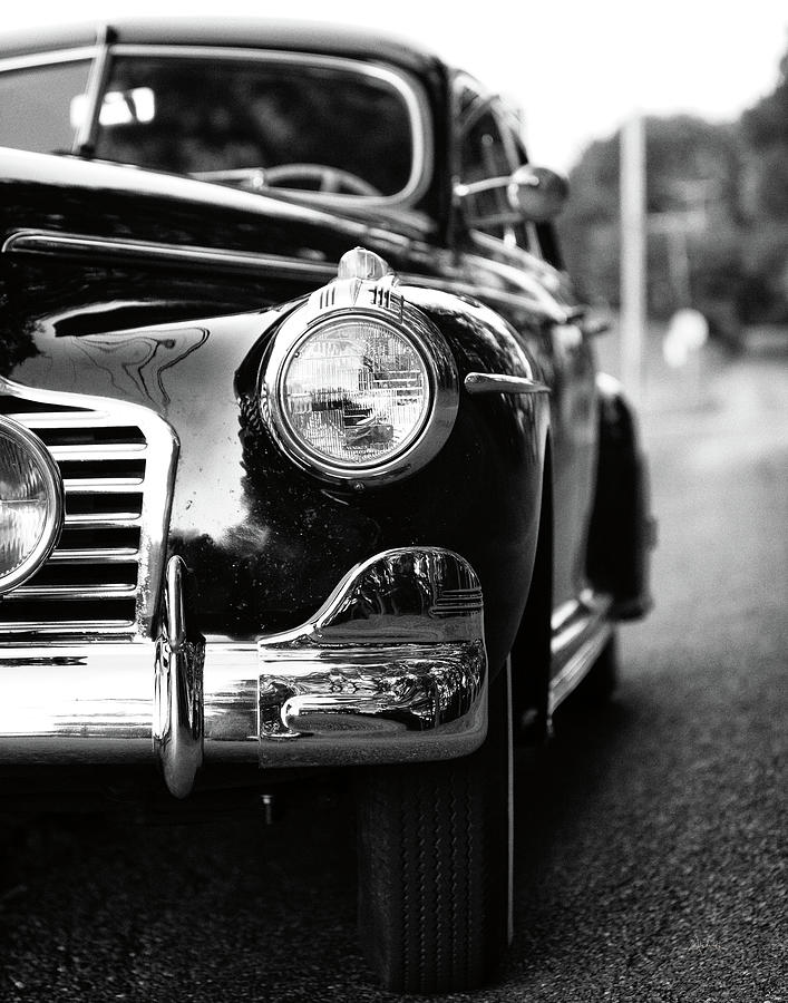 Black And White Photograph - Classic Car II Crop by Aledanda