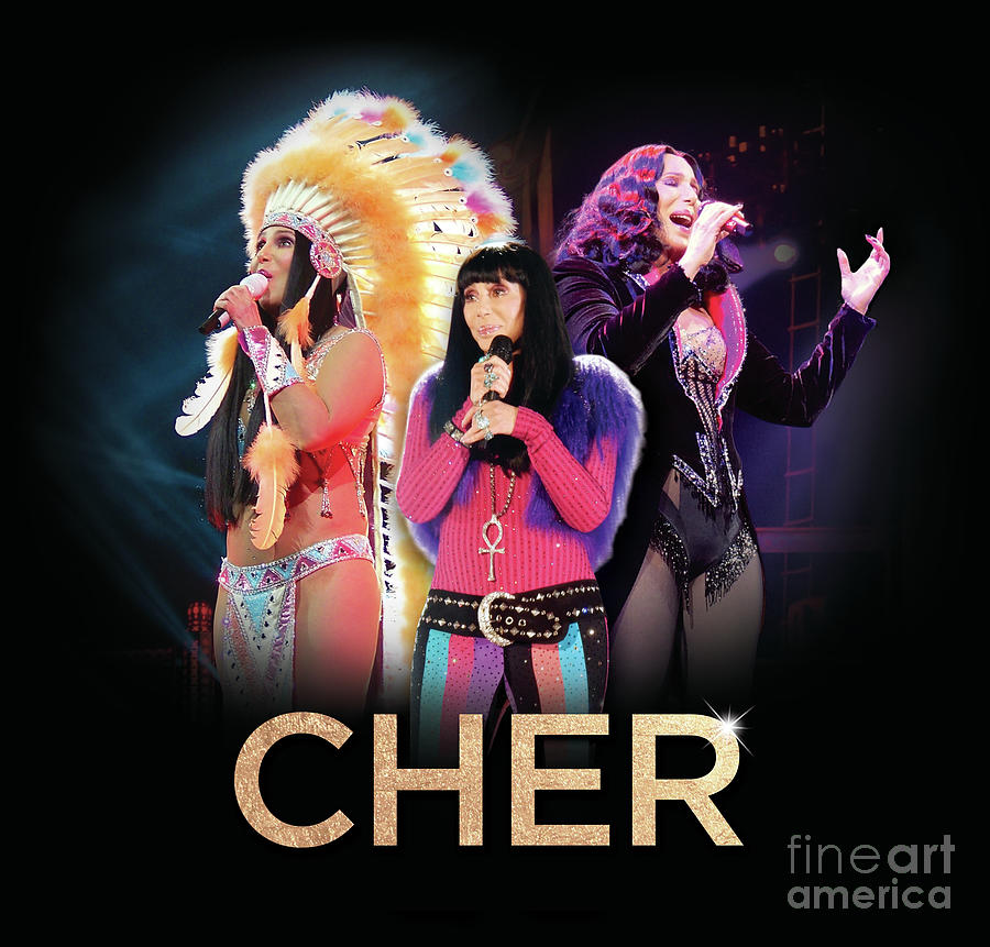 Cher Digital Art - Classic Cher Trio by Cher Style