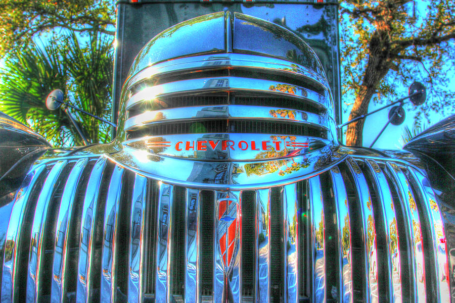 Truck Photograph - Classic Chevy Truck Grill by Robert Goldwitz
