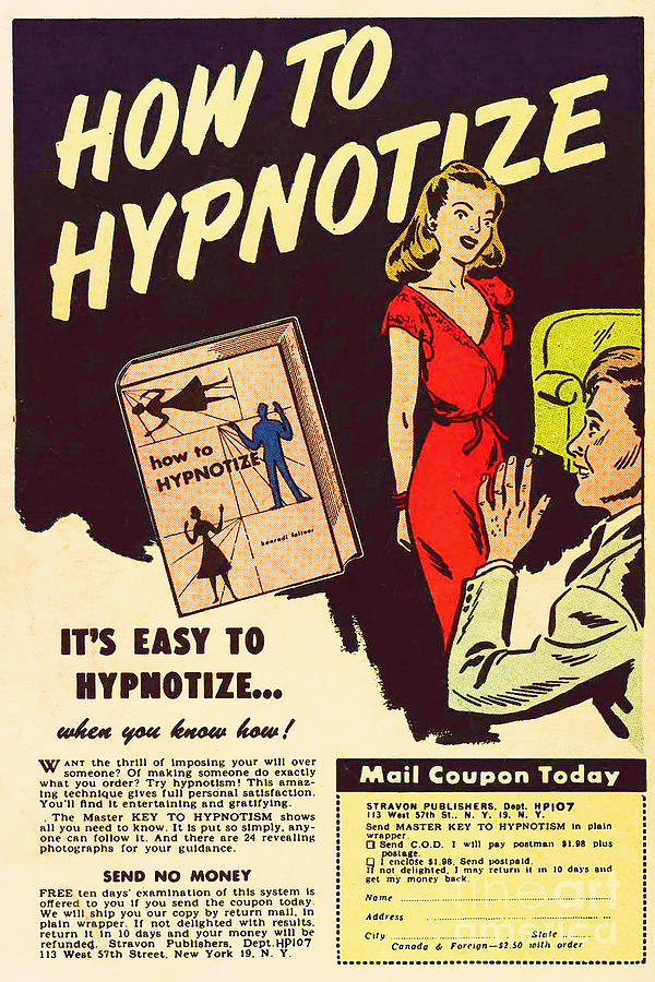 Classic Comic Book Advertisement How To Hypnotize 20191101b Photograph by Wingsdomain Art and Photography