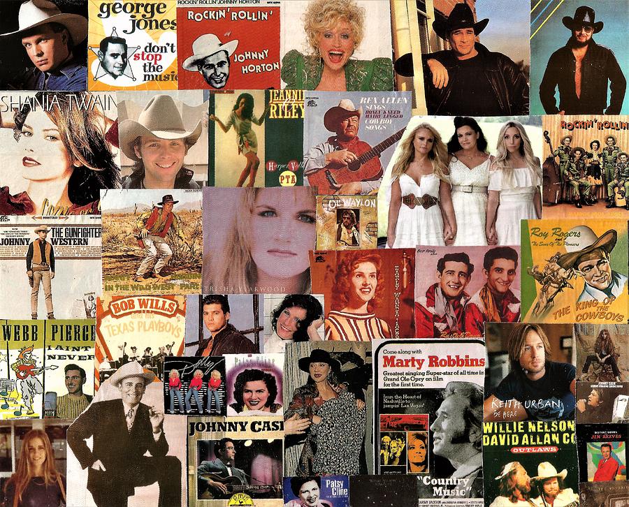 country music artists collage