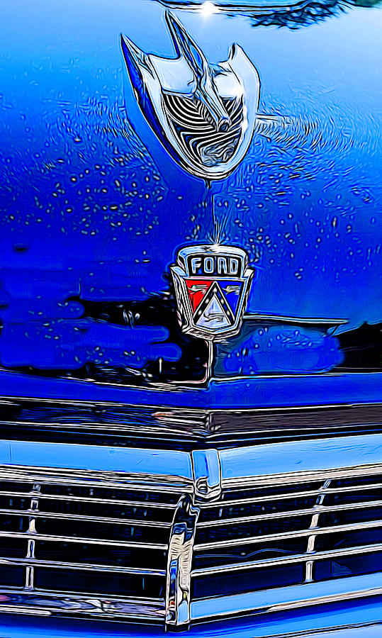 Classic Ford Emblem Photograph by Cathy Anderson