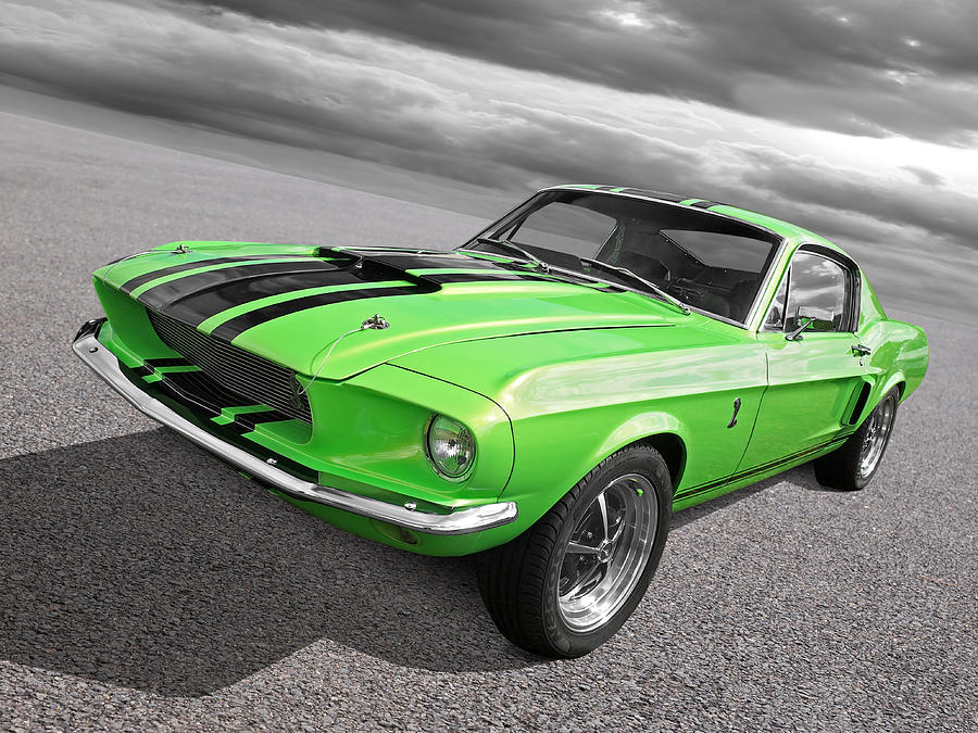 Green 1967 Ford Mustang Photograph by Gill Billington