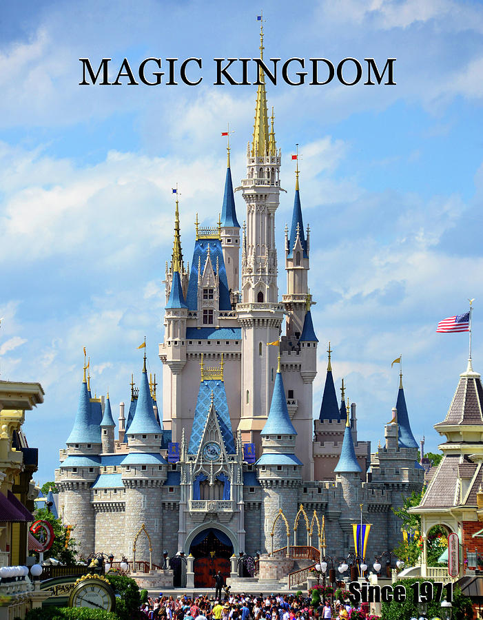 Summer Photograph - Classic Magic Kingdom poster A by David Lee Thompson