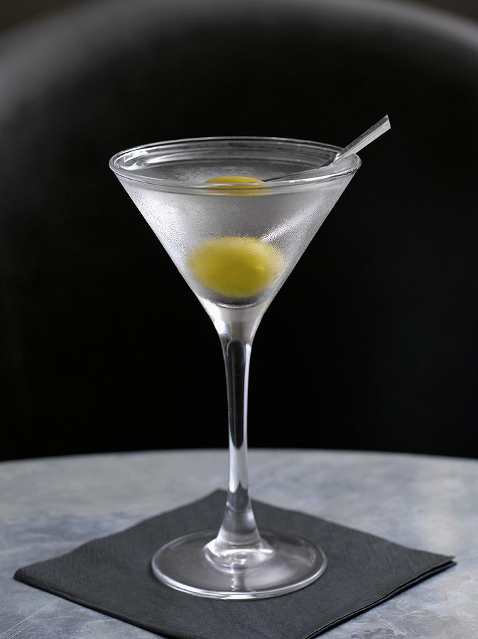 Classic Martini With Green Olive Photograph by Tim Winter - Fine Art ...