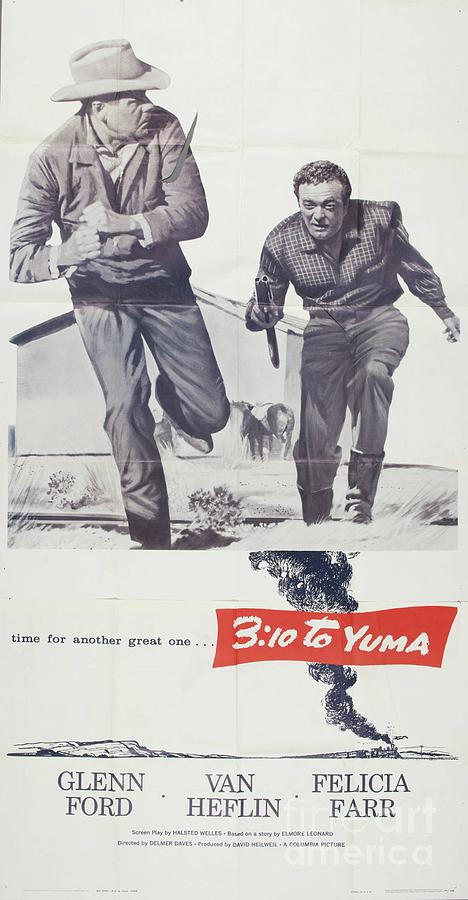 Classic Movie Poster - 3 10 to Yuma Painting by Esoterica Art Agency