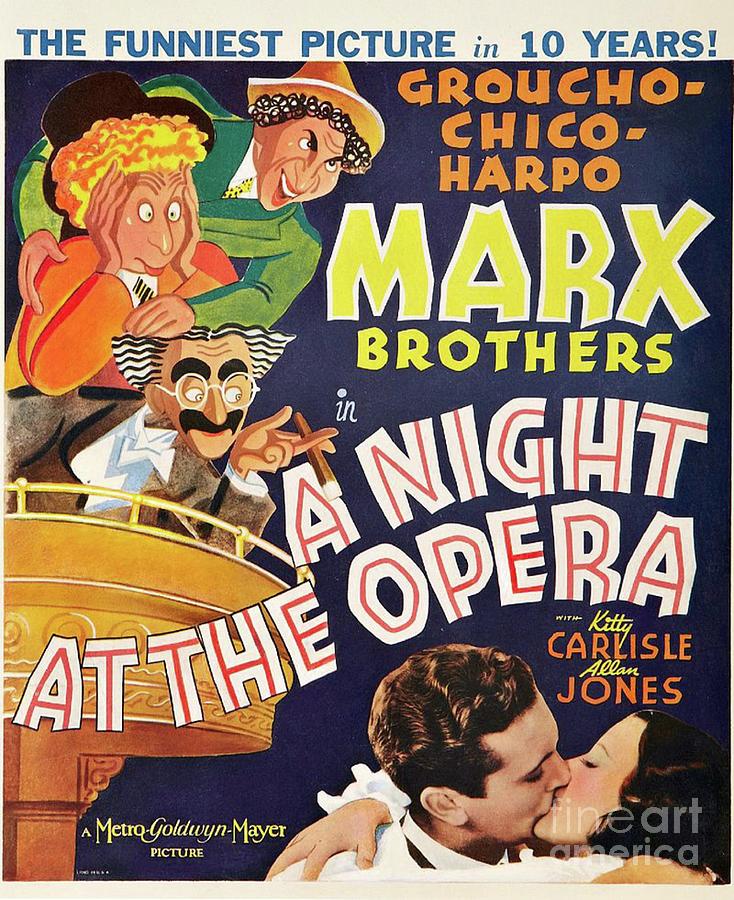 Hollywood Painting - Classic Movie Poster - A Night At The Opera by Esoterica Art Agency