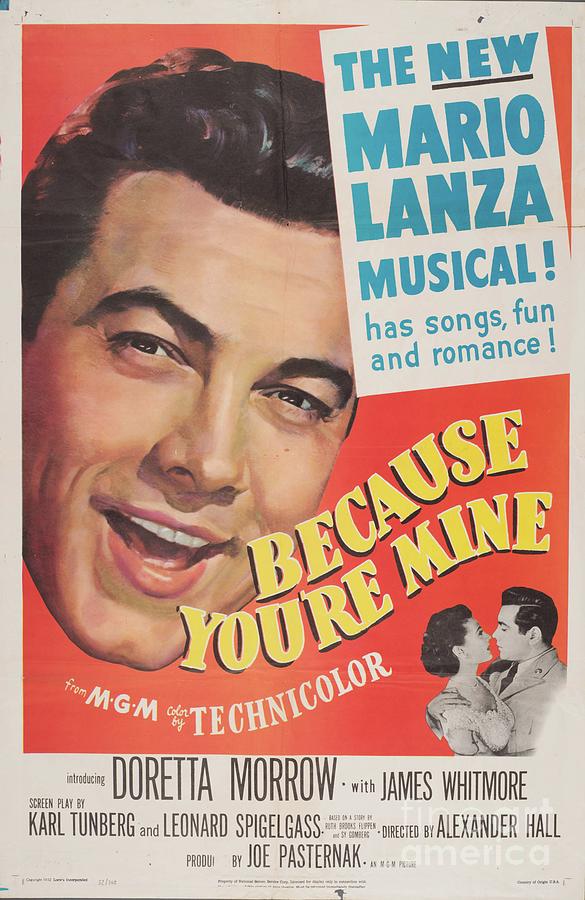 Classic Movie Poster - Because Youre Mine Painting by Esoterica Art Agency