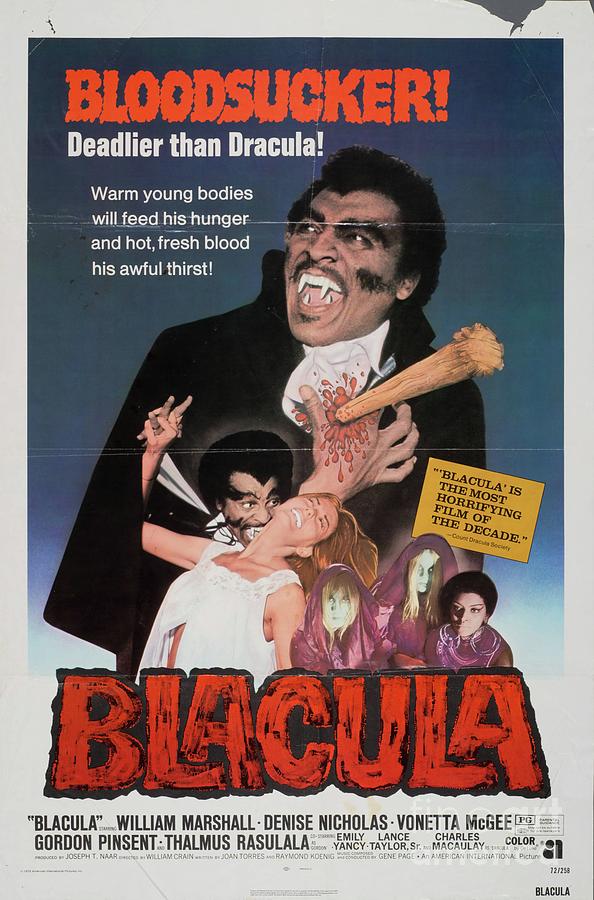 Classic Movie Poster - Blacula Painting by Esoterica Art Agency