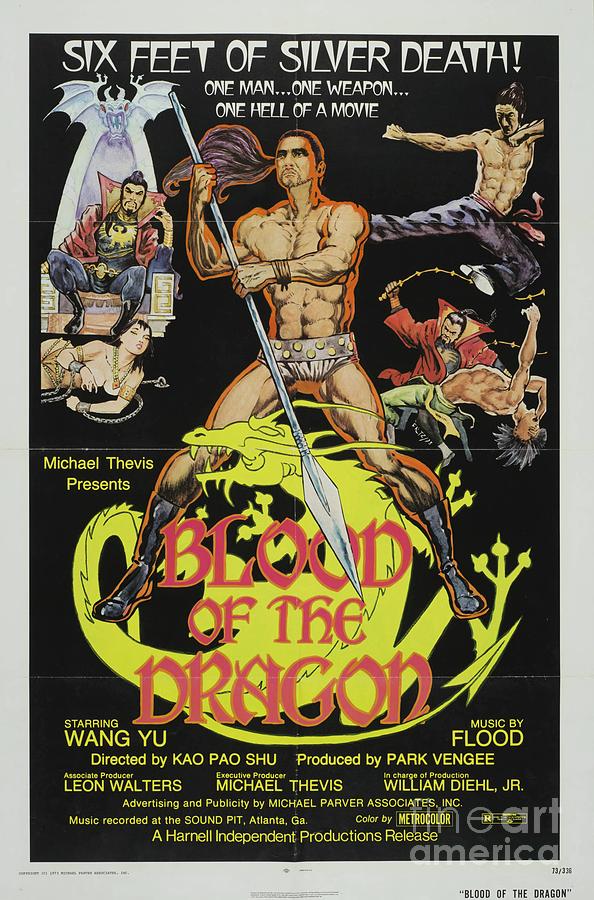Classic Movie Poster - Blood of the Dragon Painting by Esoterica Art Agency