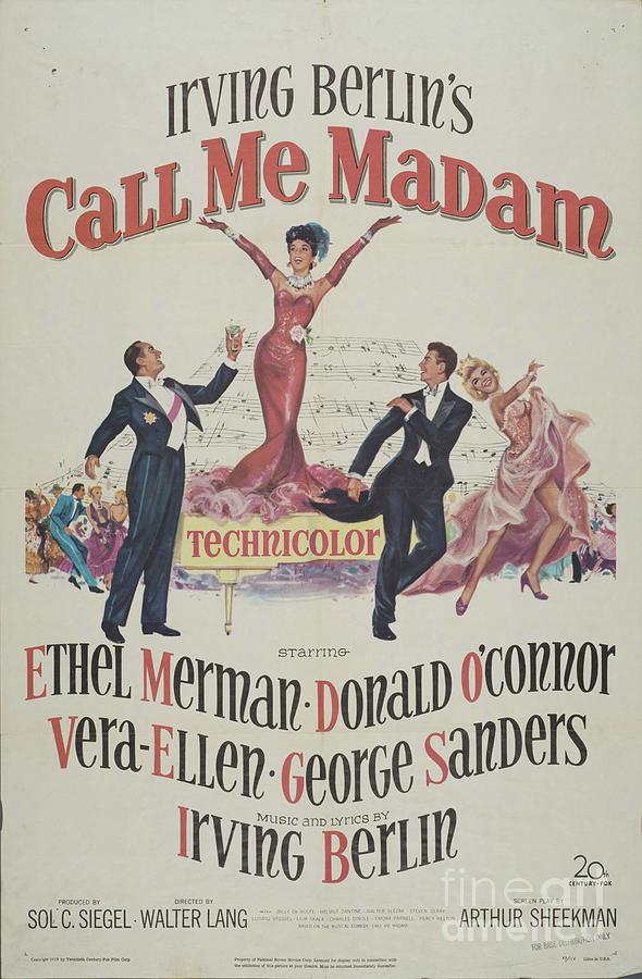 Classic Movie Poster - Call me Madam Painting by Esoterica Art Agency