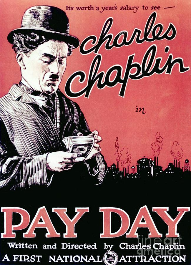 Hollywood Painting - Classic Movie Poster - Charlie Chaplin in Payday by Esoterica Art Agency