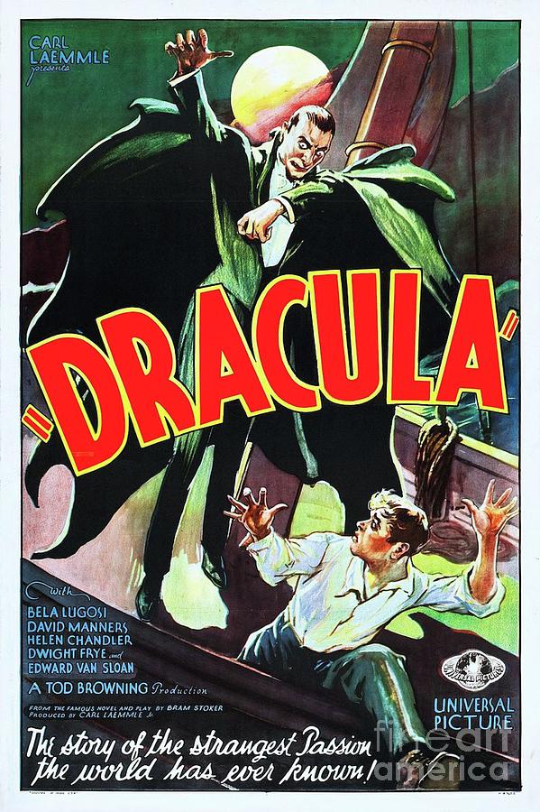 Classic Movie Poster - Dracula Painting by Esoterica Art Agency