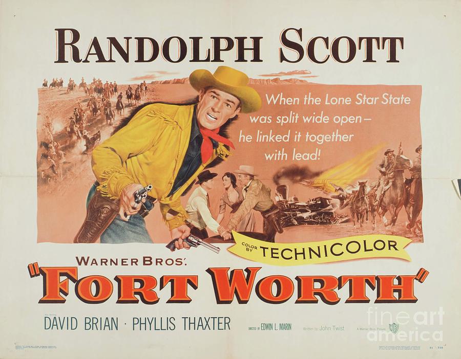 Classic Movie Poster - Fort Worth Painting by Esoterica Art Agency