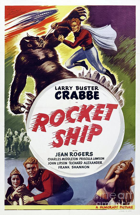 Hollywood Painting - Classic Movie Poster - Rocket Ship by Esoterica Art Agency