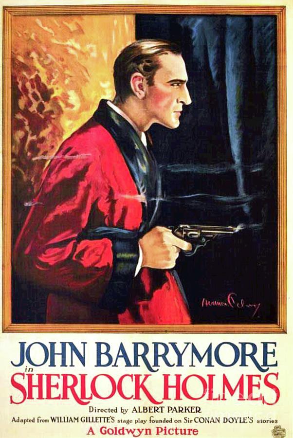 Hollywood Painting - Classic Movie Poster - Sherlock Holmes by Esoterica Art Agency