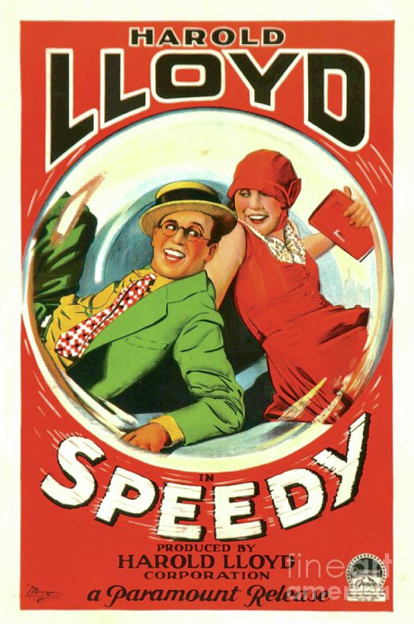 Classic Movie Poster - Speedy Painting by Esoterica Art Agency